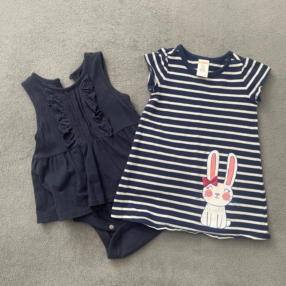 Gymboree Navy Striped Bunny Matching Set